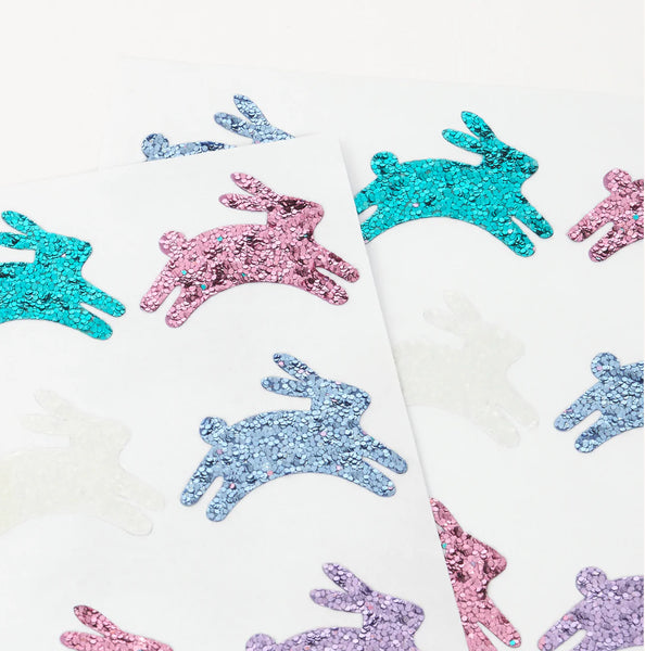 Meri Meri Glitter Bunny Stickers (x 8 Sheets)