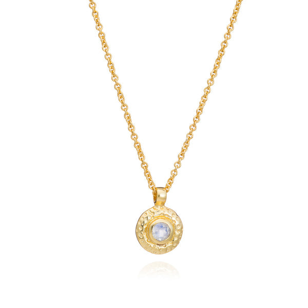 AZUNI LONDON Luna Gemstone Necklace Gold