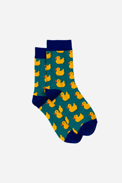 Rubber Duck Print Men's Bamboo Socks