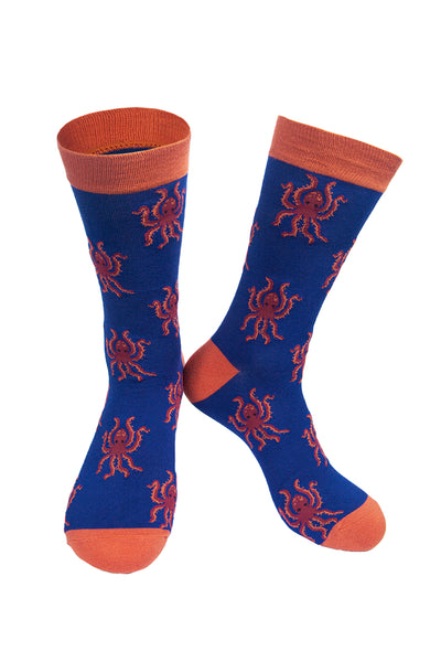 Lark London Octopus Print Men's Bamboo Socks