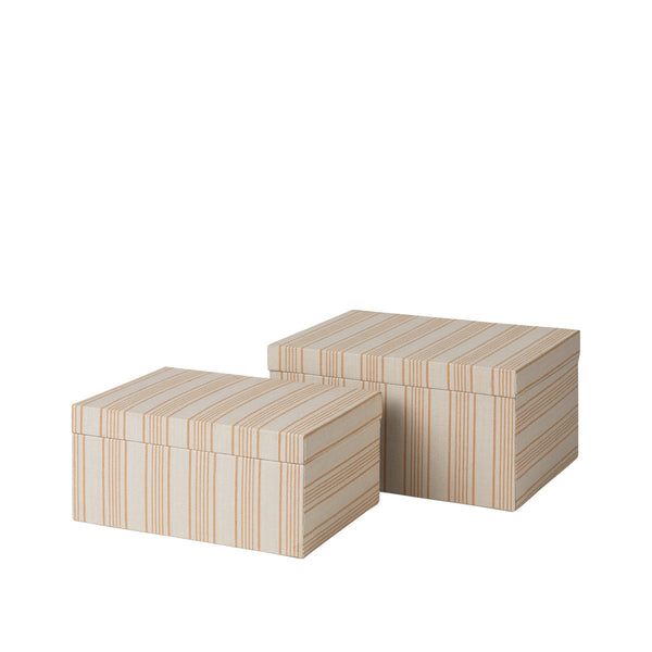 Broste Copenhagen Cleo Storage Box | Meerkat Brown/warm Grey