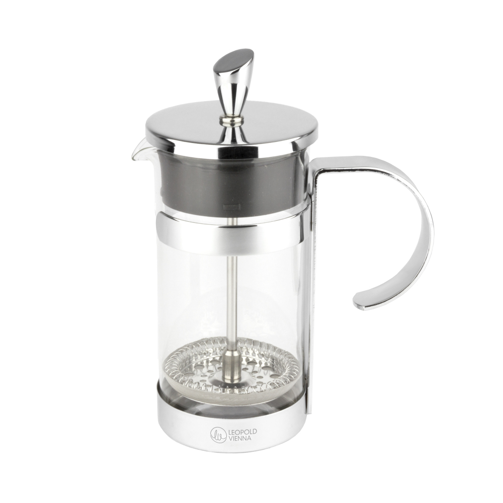 Leopold Vienna Holland Cafetiere Coffee & Tea Maker Luxe 350ml Borosilicate Glass Body with Stainless Steel Holder