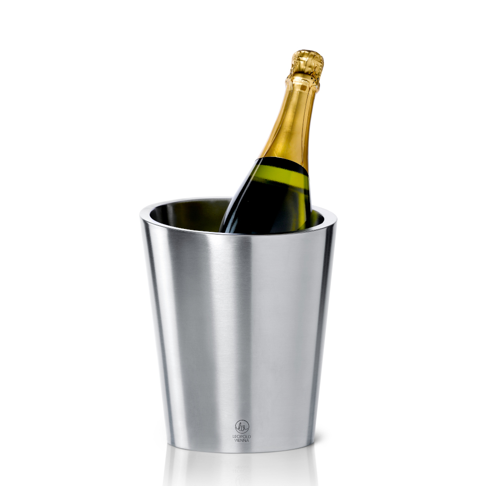 Leopold Vienna Holland Leopold Vienna Champagne Bottle Cooler Ice Bucket Double Walled In Polished Stainless Steel