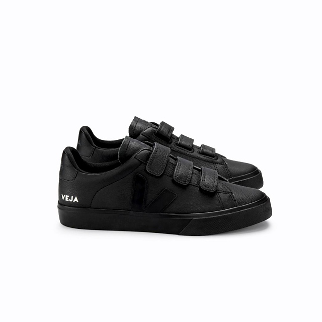 Veja Recife Full Black Leather Shoes
