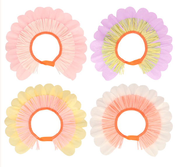 Meri Meri Pastel Flower Paper Bonnets (x 4)