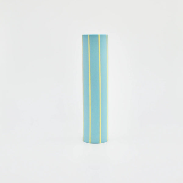 Aeyglom Ceramics Turquoise Coloured Striped Vase
