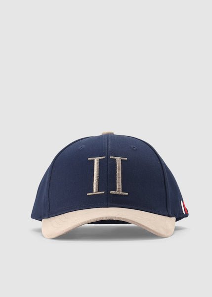 Mens Baseball Cap Suede Ii In Dark Navy Dark Sand