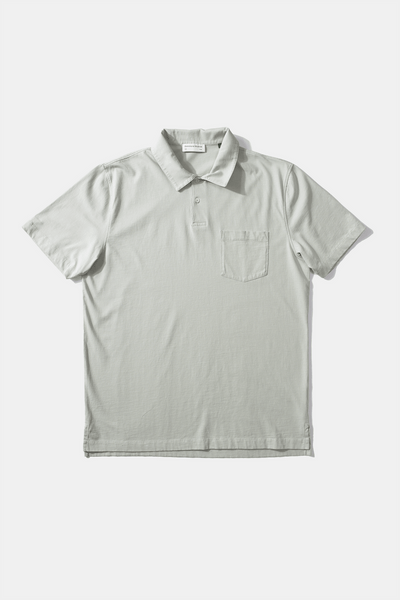 Edmmond Plain Sage Jersey Polo T-shirt