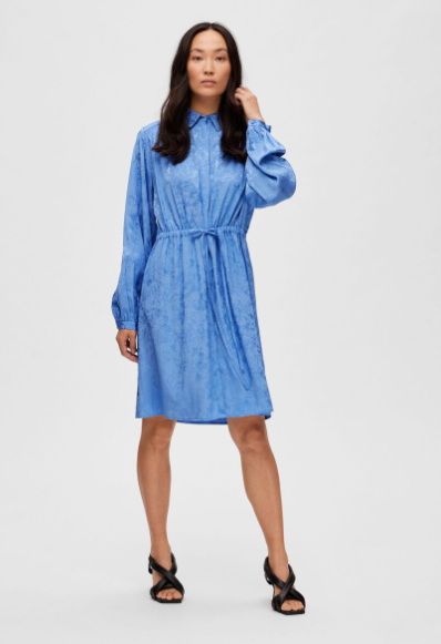 Selected Femme - Long Sleeved Shirt Dress - Ultramarine