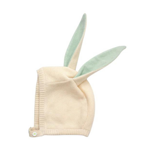 : Mint Bunny Baby Bonnet