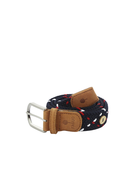 Ceinture Belt - Navy/carmine/white