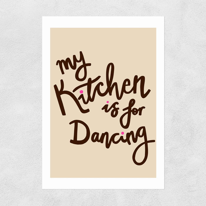 East End Prints  My Kitchen Is For Dancing Framed Print 
