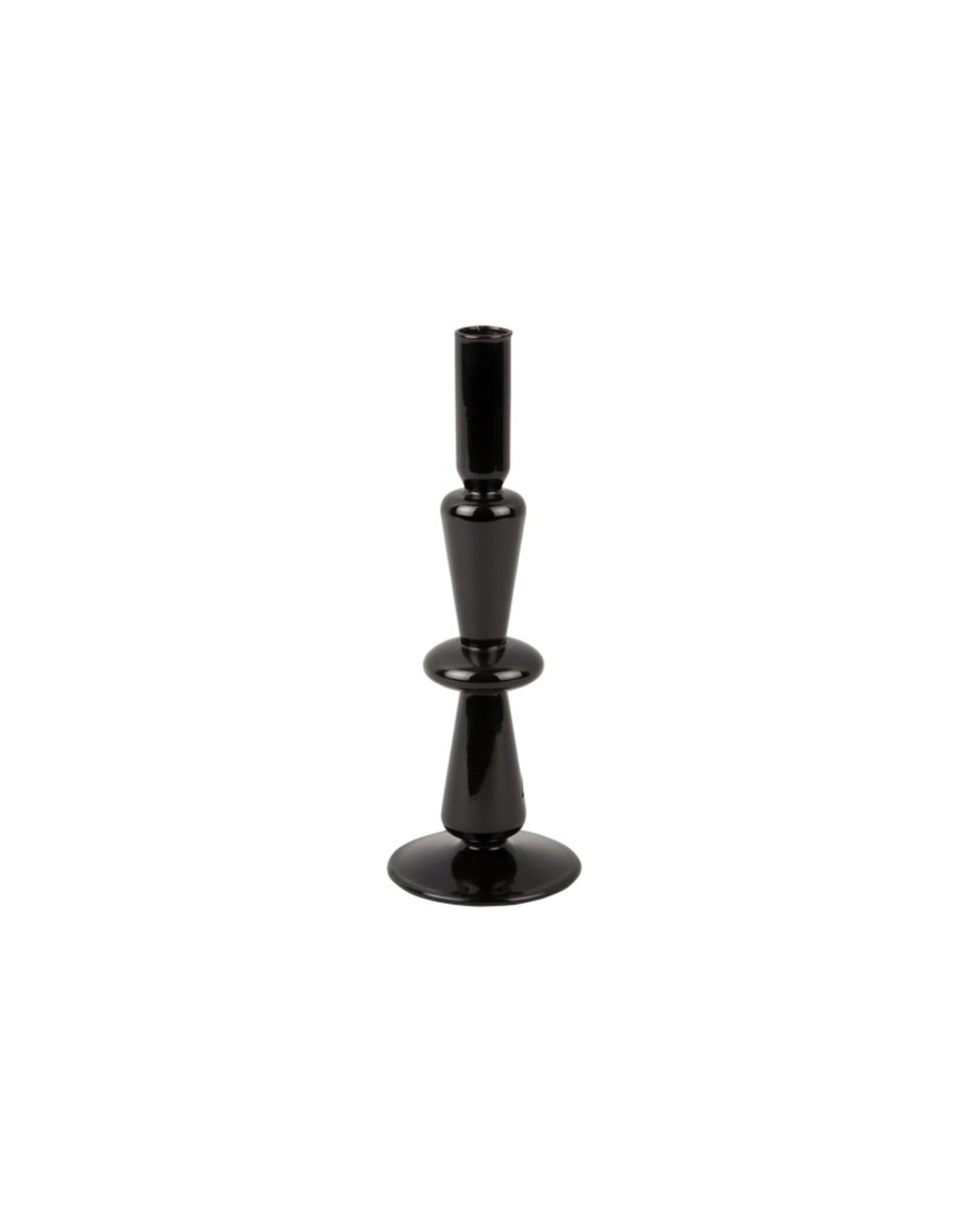 Black Glass Candleholder