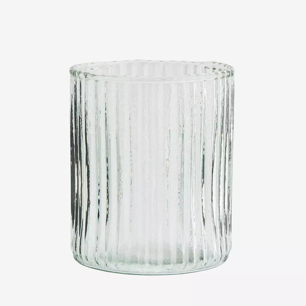 Madam Stoltz Drinking Glass with Grooves