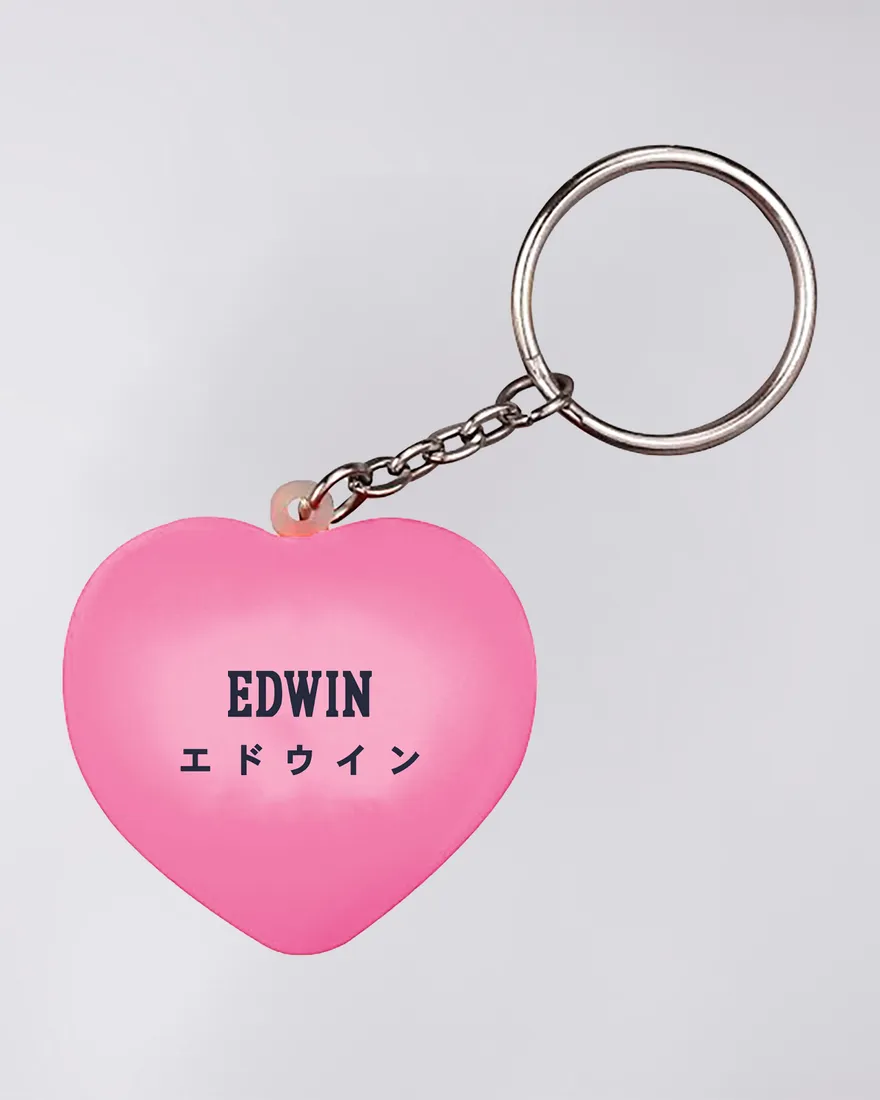 Heart Stress Ball Keychain - Foam Pink