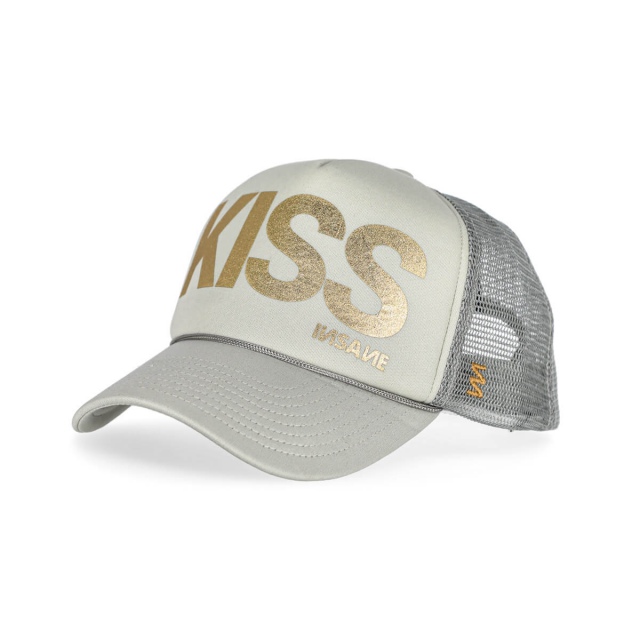 Gorra Insane kiss light grey gold