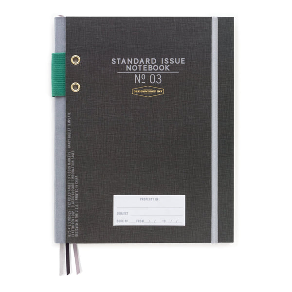 STANDARD ISSUE Black Hardcover Notebook