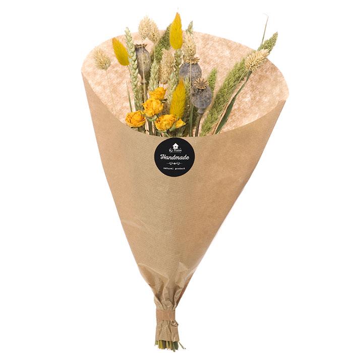 Dried Flower Bouquet - Naturals with Yellow - Sunshine Vibes