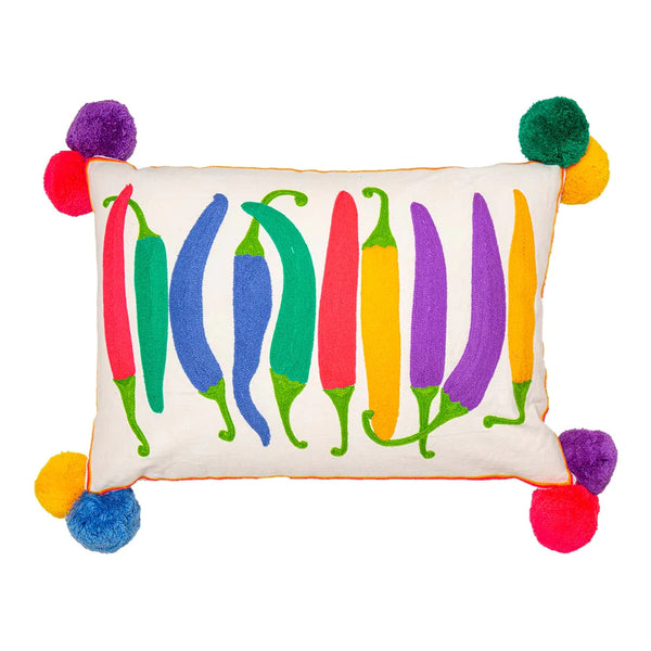 Chilli Out Embroidered Cushion