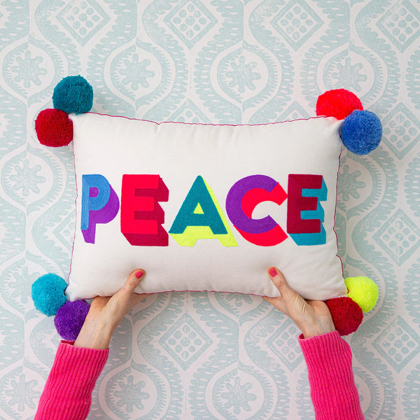 Small Talk Peace Cushion