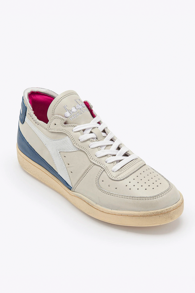 Mi Basket Row Cut Light Grey Trainers