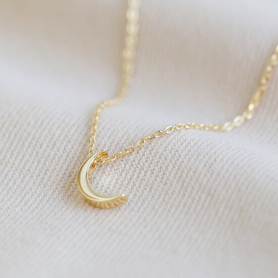 Lisa Angel Gold Crescent Moon Necklace