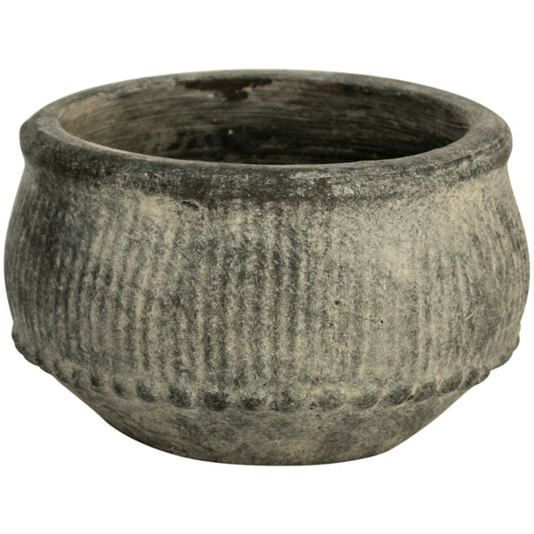 - Large Ribbed Planter Grey Wash