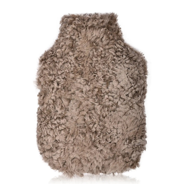 Taupe Sheepskin Hot Water Bottle & Cover | Mini