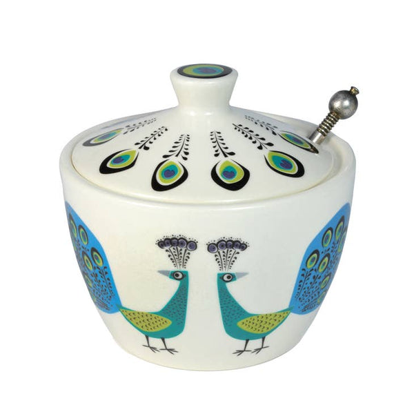 Hand-made Ceramic Peacock Sugar Pot