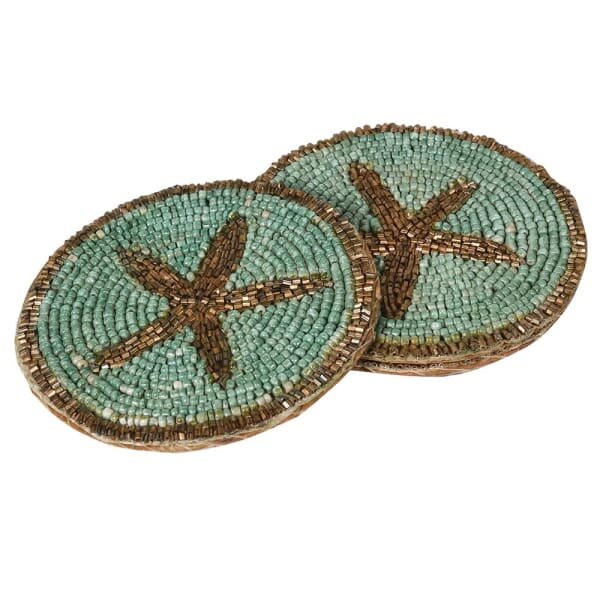 Set of 4 Beaded Coasters