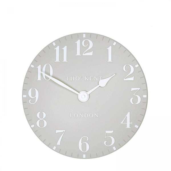 Distinctly Living 12" Arabic Wall Clock Dove Grey