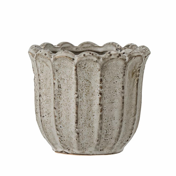 : Chaca Flowerpot Grey Stoneware