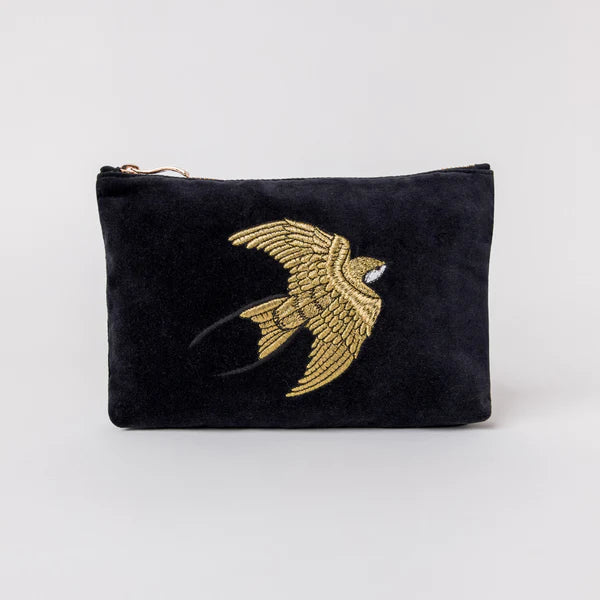 Swallow Mini Pouch - Charcoal