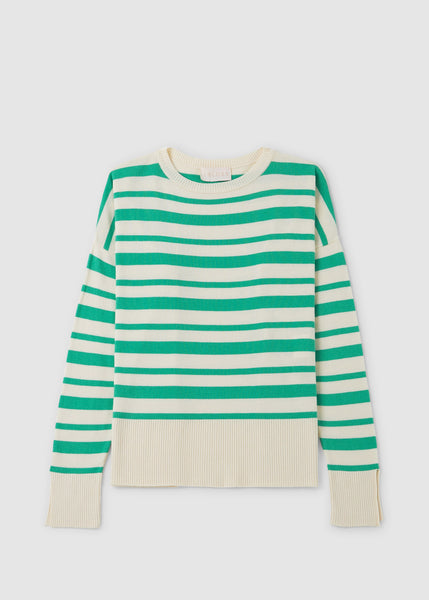 Womens Wanda Boxy Striped Jumper In Vanilla