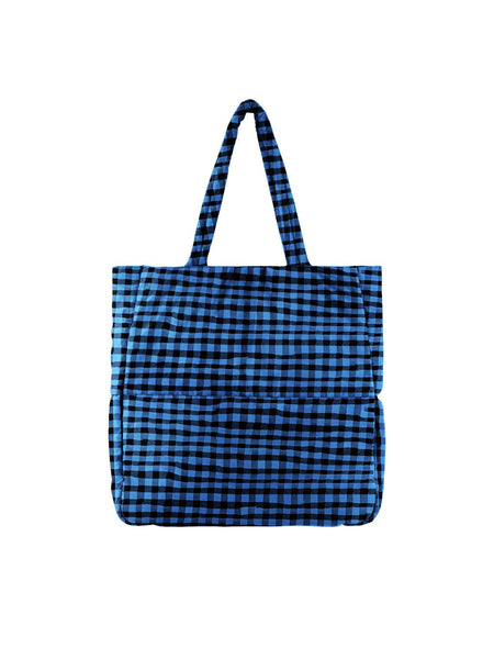 Fulla Padded Shopper Blue Aster Check