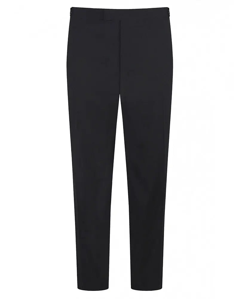 Torre Shawl Collar Dinner Suit Trousers - Charcoal Grey / Black