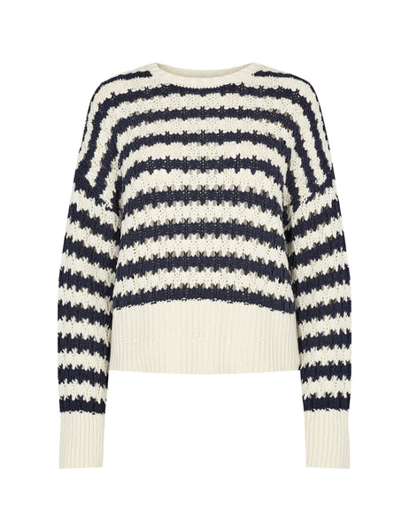 White And Black Stripe Jumper