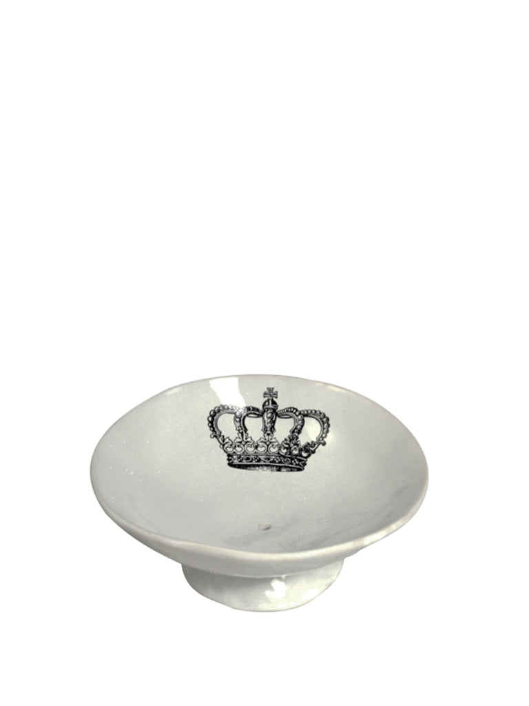 Crown Soap Bowl In White