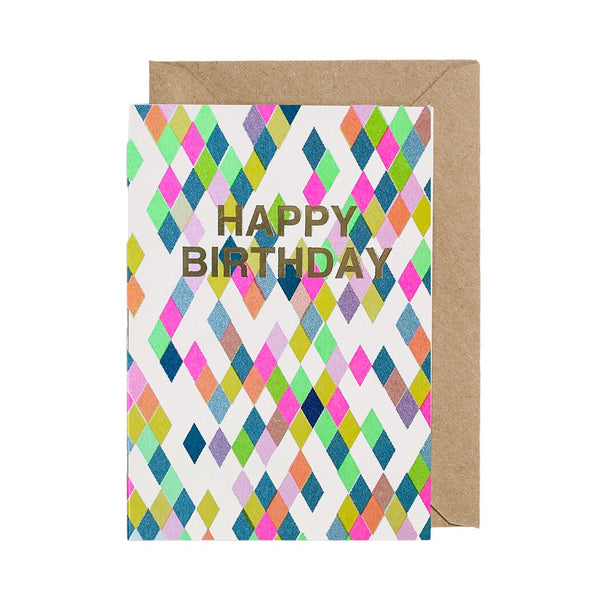 Happy Birthday Card Diamonds