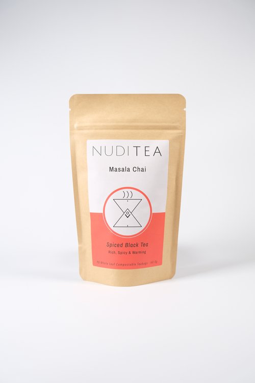 Masala Chai 15 Tea Bags Spiced Black Tea - Nuditea