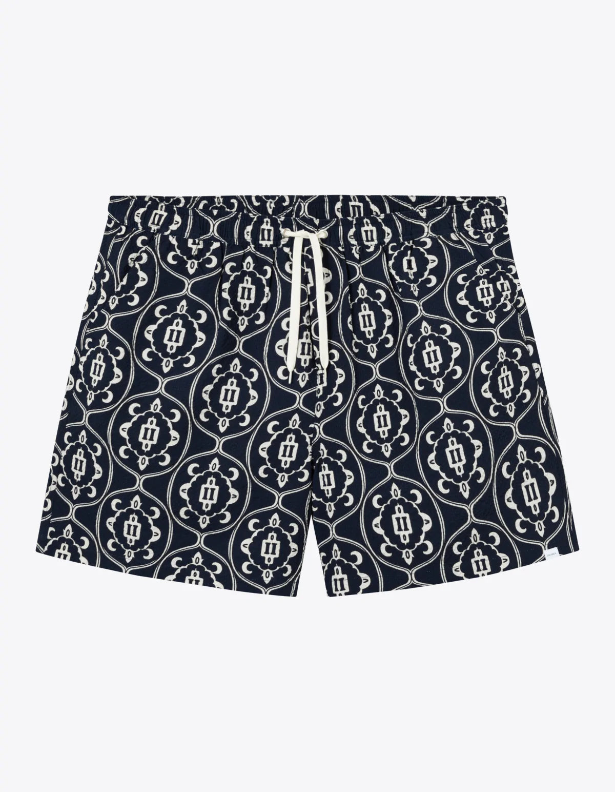 Stan All Over Print Swim Shorts - Dark Navy / Ivory