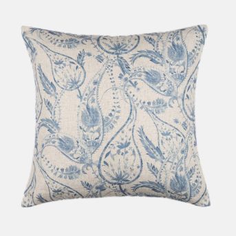 Paisley Delight Cushion In Blue