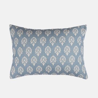 Little Lotus Cushion In Blue