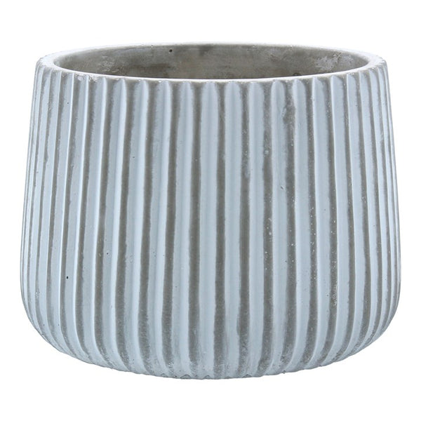 Ribbed Stone Effect Plant Pot Cover