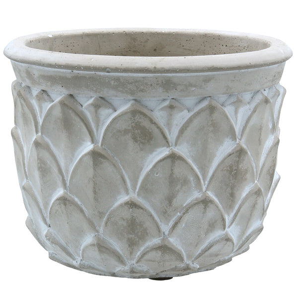 Artichoke Stone Effect Plant Pot Cover