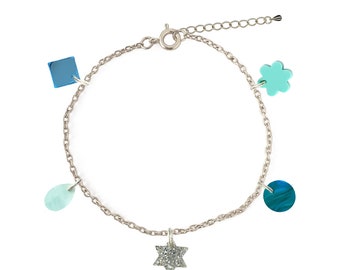 Charm Bracelet - Blue And Green