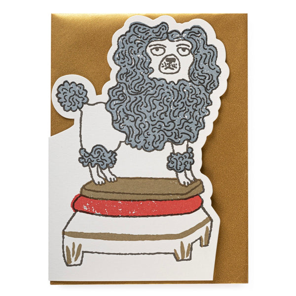 Grey Poodle Card By Charlotte Farmer