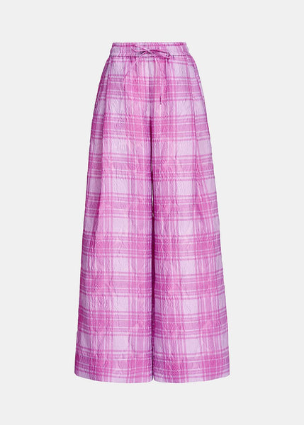 Lilac Checked Donuts Pants