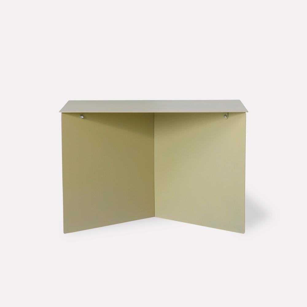 HKliving Metal Side Table Rectangular Olive Green 60x45x36
