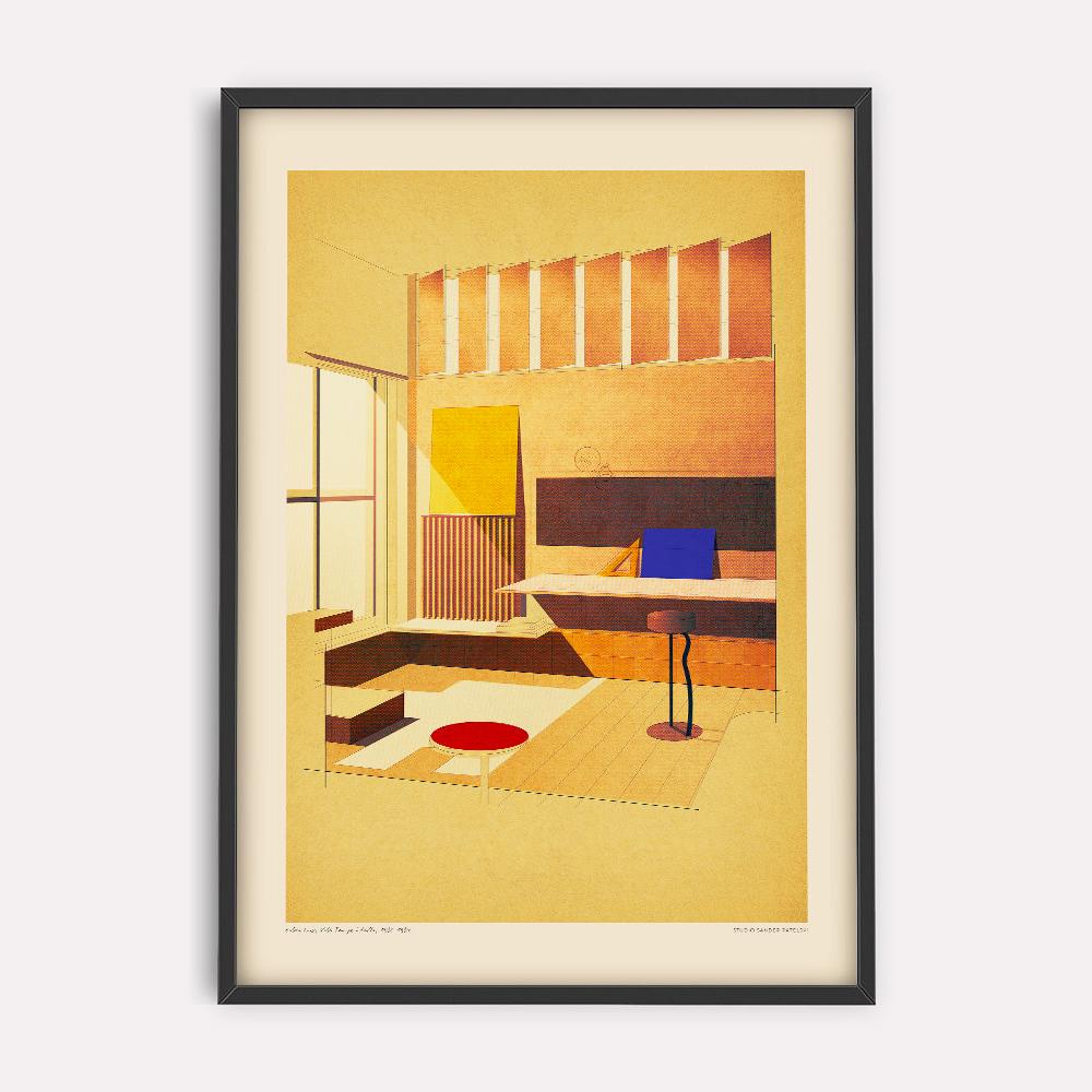 Art Print Sander Patelski: Villa Tempe by Eileen Gray 50x70cm